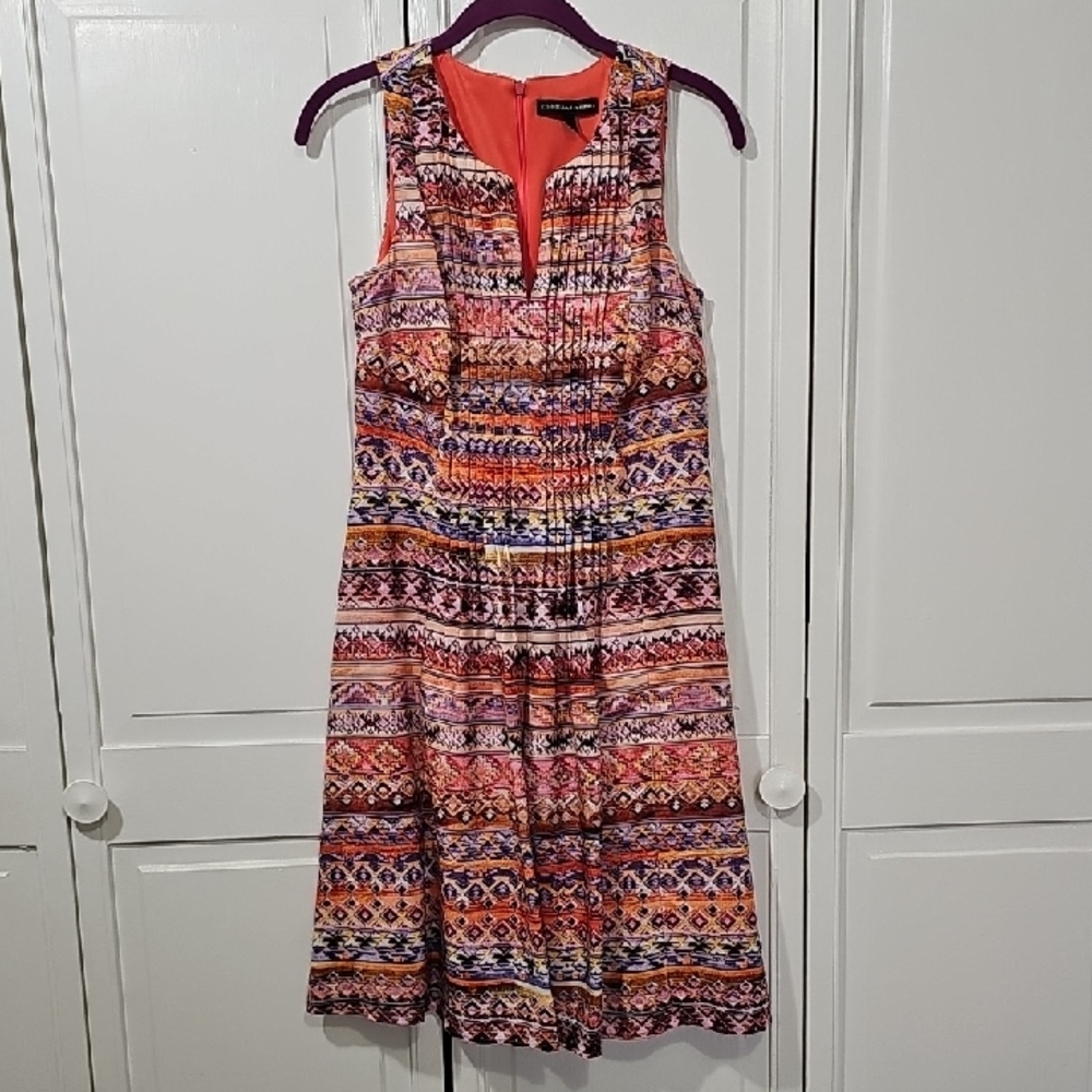 Vibrant Multicolor Sleeveless Midi Dress